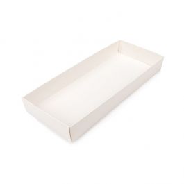 Kartonnen Bodem Doosjes Wit 12,7x3,8x30,5 cm (25 Stuks) [WH12]