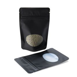 Stazakken Mat Zwart met ovaal Venster 13x7x20,5cm | 113 gram (100 stuks) [ZBGO3MB]