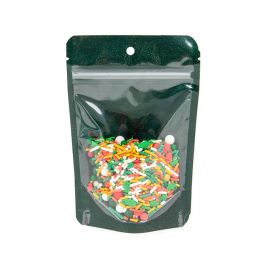 Stazakken Transparant/Glitter Groen 10,2x6x15,2 cm (100 stuks) [ZBG2GLGR]
