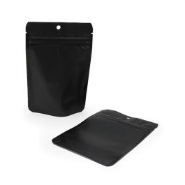 Stazakken Mat Zwart 10x6x15cm | 57 gram met rond ophanggat (100 stuks) [ZBGM2MBH]