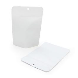 Stazakken Mat Wit 10,2x6x15,2cm | 57 gram met rond ophanggat (100 stuks) [ZBGM2MWH]