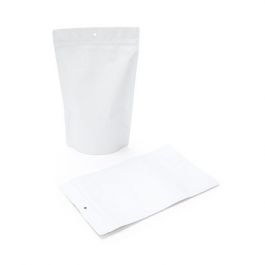 Stazakken Mat Wit 17x9x28,5cm | 340 gram met ophanggat (100 stuks) [ZBGM4MWH]