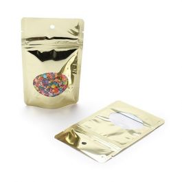 Stazakken Goud met ovaal Venster 8x5x13cm | 28 gram met rond ophanggat (100 stuks) [ZBGMO1SGH]