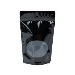 Stazakken Zwart met ovaal Venster 15x9x23,2cm | 312 gram (100 stuks) [ZBGO7B]