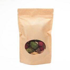 Stazakken Kraft met ovaal Venster 21x9x29cm | 510 gram (100 stuks) [ZBGO5K]