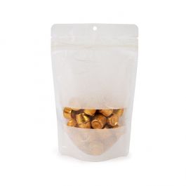 Mileuvriendelijk Stazakken Rijstpapier Wit Rechthoek venster en Ophanggat 13x7,9x20,6 cm (100 Stuks) [ZBGRC3W]