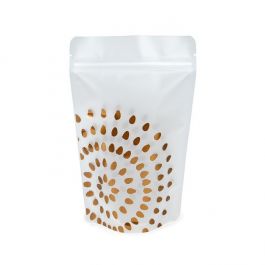 Stazakken Frosted met Goude Bloem 13x7,9x20,6 cm (25 stuks) [ZBGSW3BG]