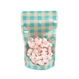 Stazakken Transparant/Blauw Pastel Ruitjes 13x7,9x20,6 cm (25 stuks) [ZBGSW3BLP]