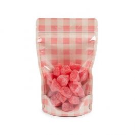 Stazakken Transparant/Roze Pastel Ruitjes 13x7,9x20,6 cm (25 stuks) [ZBGSW3PP]