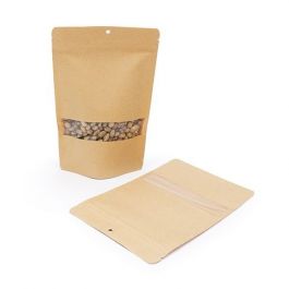 Stazakken Kraft 15x9x23cm met Venster en ophanggat (100 stuks) [ZBGW7KH]