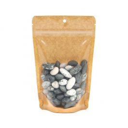 Stazakken Transparant/Kraft 12 x 7,5 x 18,5 cm Met Ophanggat (100 stuks) [ZBGKC46H]