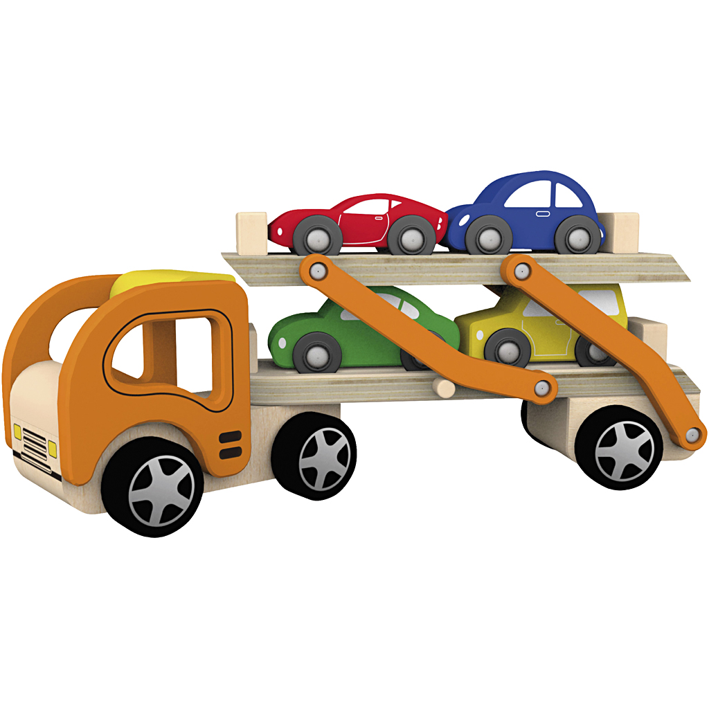 Afbeelding van VIGA autotransporter speelgoed, afm 29x15x8 cm, 1 stuk | Speelgoed Houten Producten Decoratiematerialen Hobbyproducten | 8719346290250
