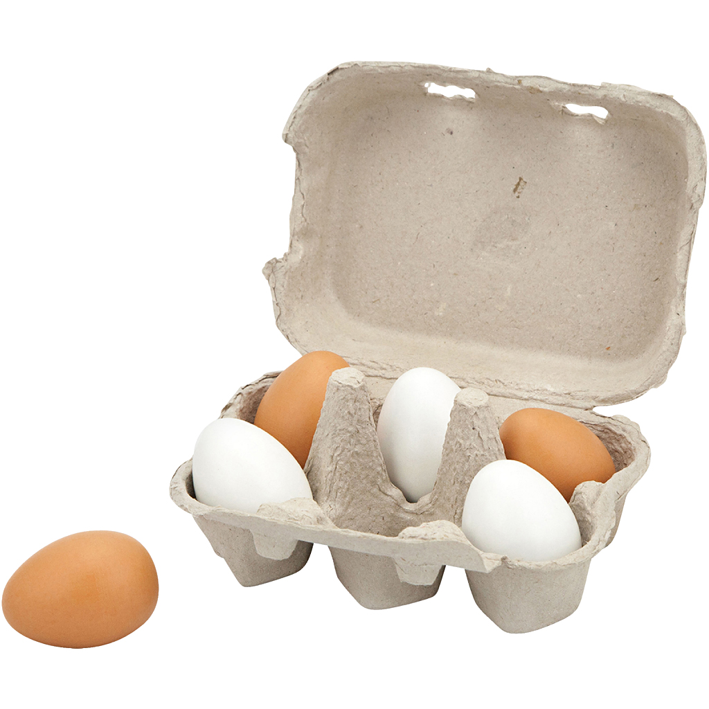 Afbeelding van VIGA houten eieren, 6 onderdelen/ 1 stuk | Speelgoed Houten Producten Decoratiematerialen Hobbyproducten Pasen | 8719346291288