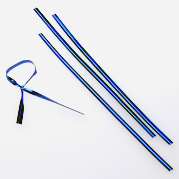 Afbeelding van 1000 stuks Bindstrips 10,2x0,4cm Blauw Metallic Plastic | Draai bindstrips | 8719346030306