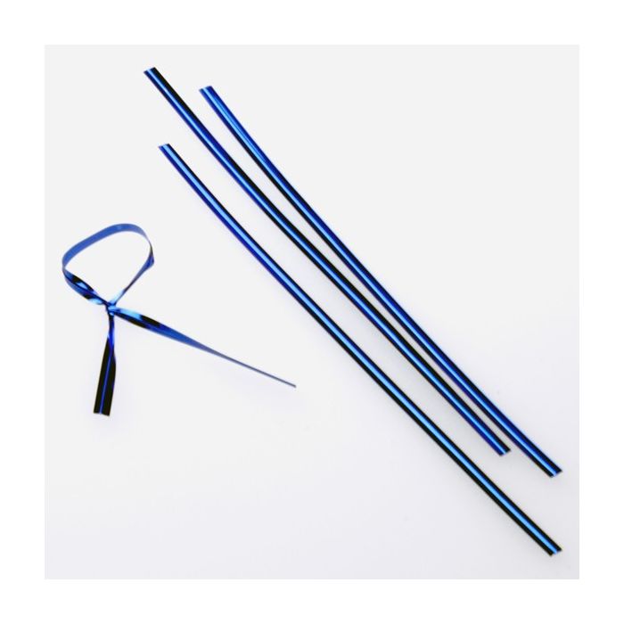 Afbeelding van 1000 stuks Bindstrips 15,2x0,4cm Blauw Metallic Plastic | Draai bindstrips | 8719346030375